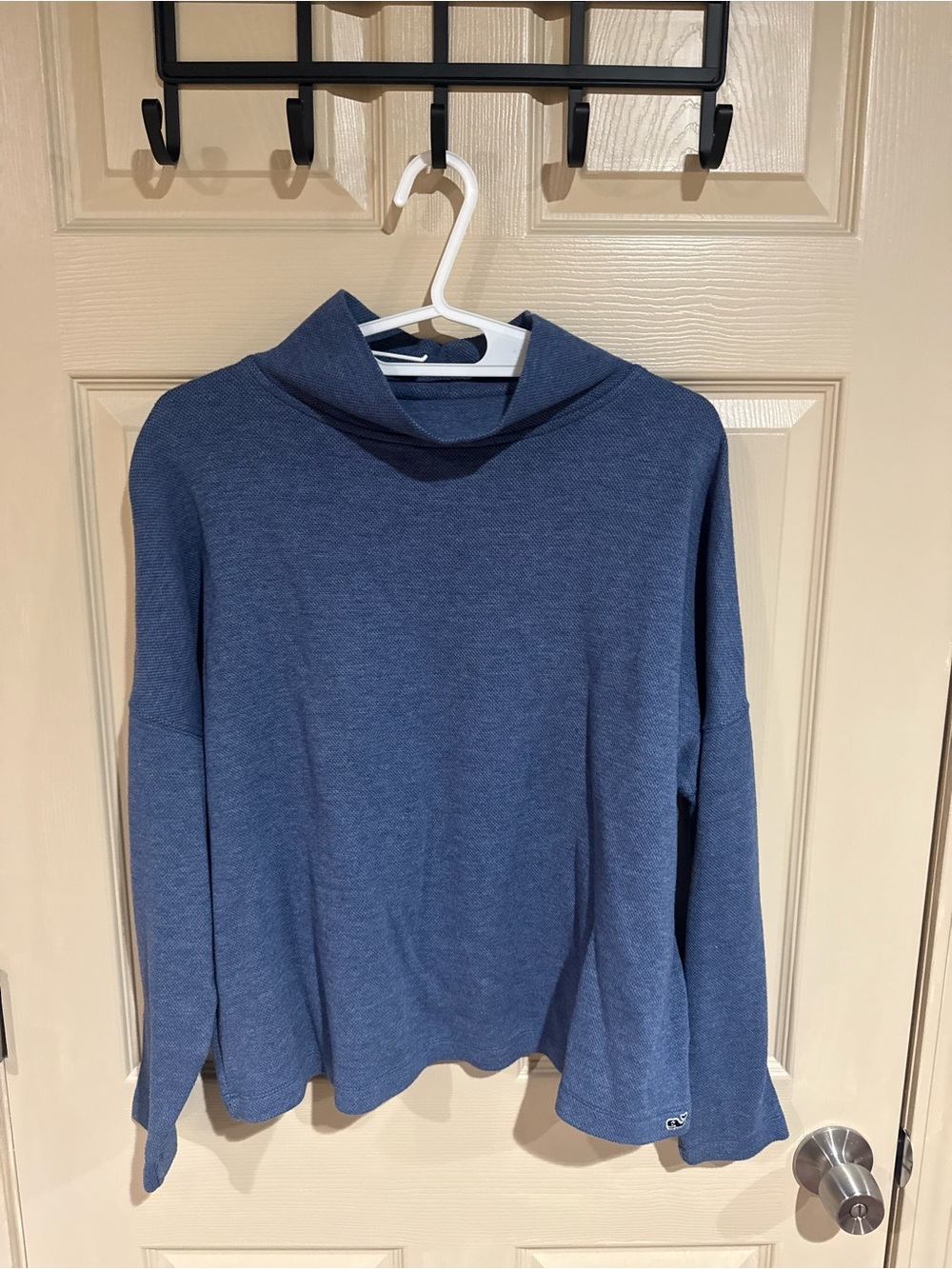 Vineyard Vines Blue Knit Cowlneck Pullover Sweater